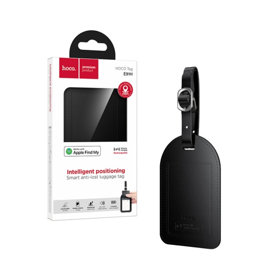 Hoco Anti-Lost Device E91H Tiger Laggage Tag for iOS Black
